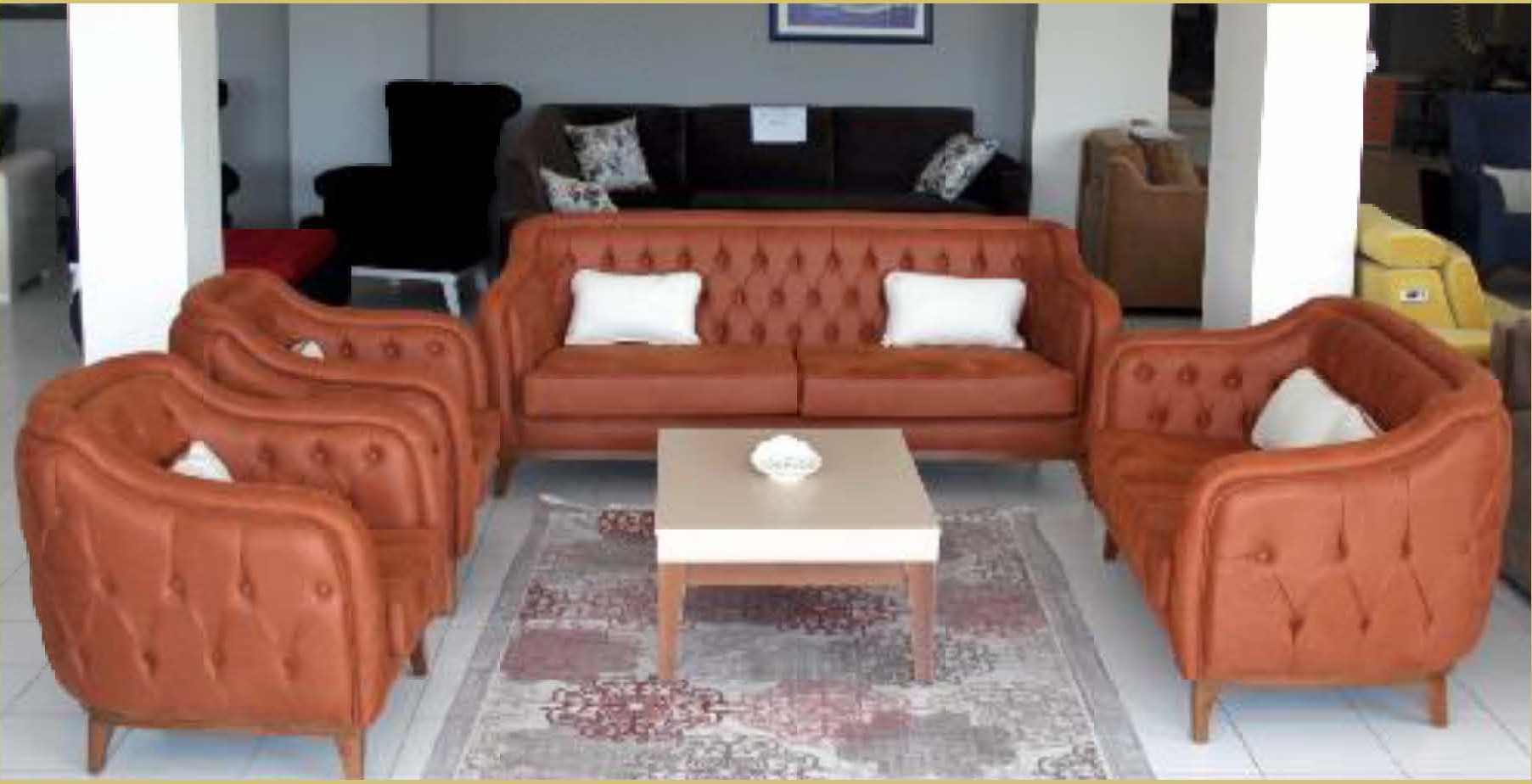 Brown Leather Sofa